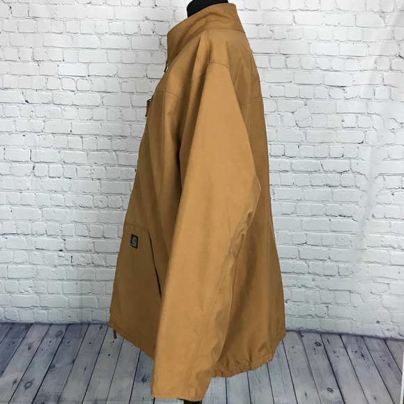 Carhartt Mens 3XL Brown J199 Nylon Fleece-Lined Jacket - Picture 2 of 8